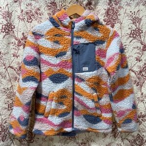 Roxy Girls L Sherpa Fleece Zip Jacket Hooded – Multicolor